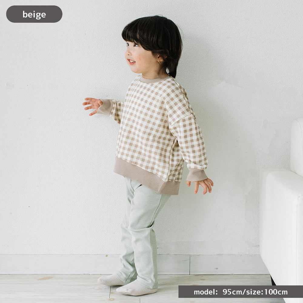 【新色追加】[t.] チェック柄 トレーナー