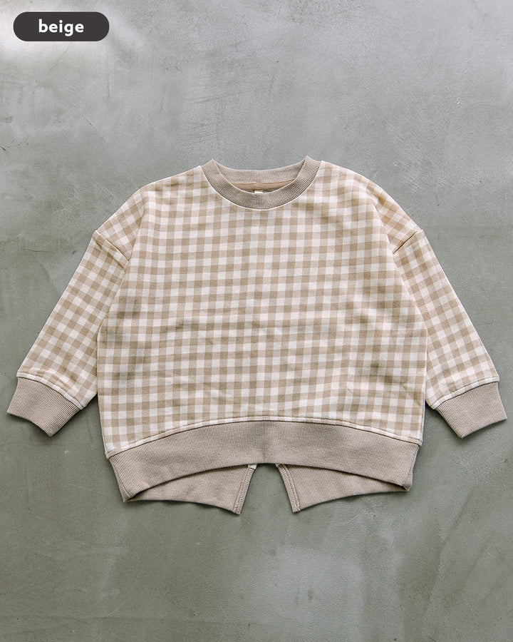 【新色追加】[t.] チェック柄 トレーナー