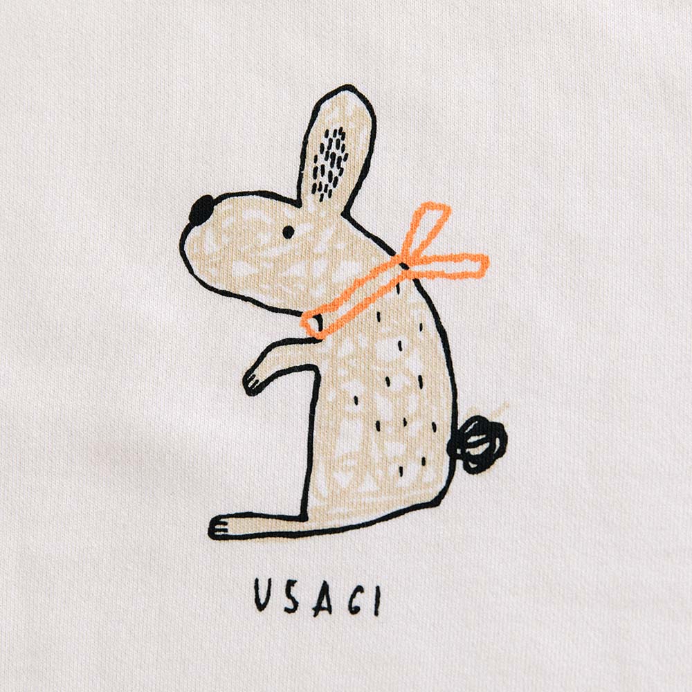 [t.] ラクガキ プリント 裏毛 ロンパース