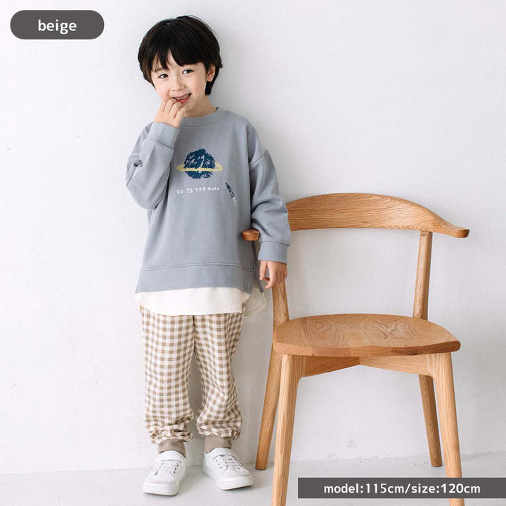 【SALE】 [t.] チェック柄 スウェット パンツ