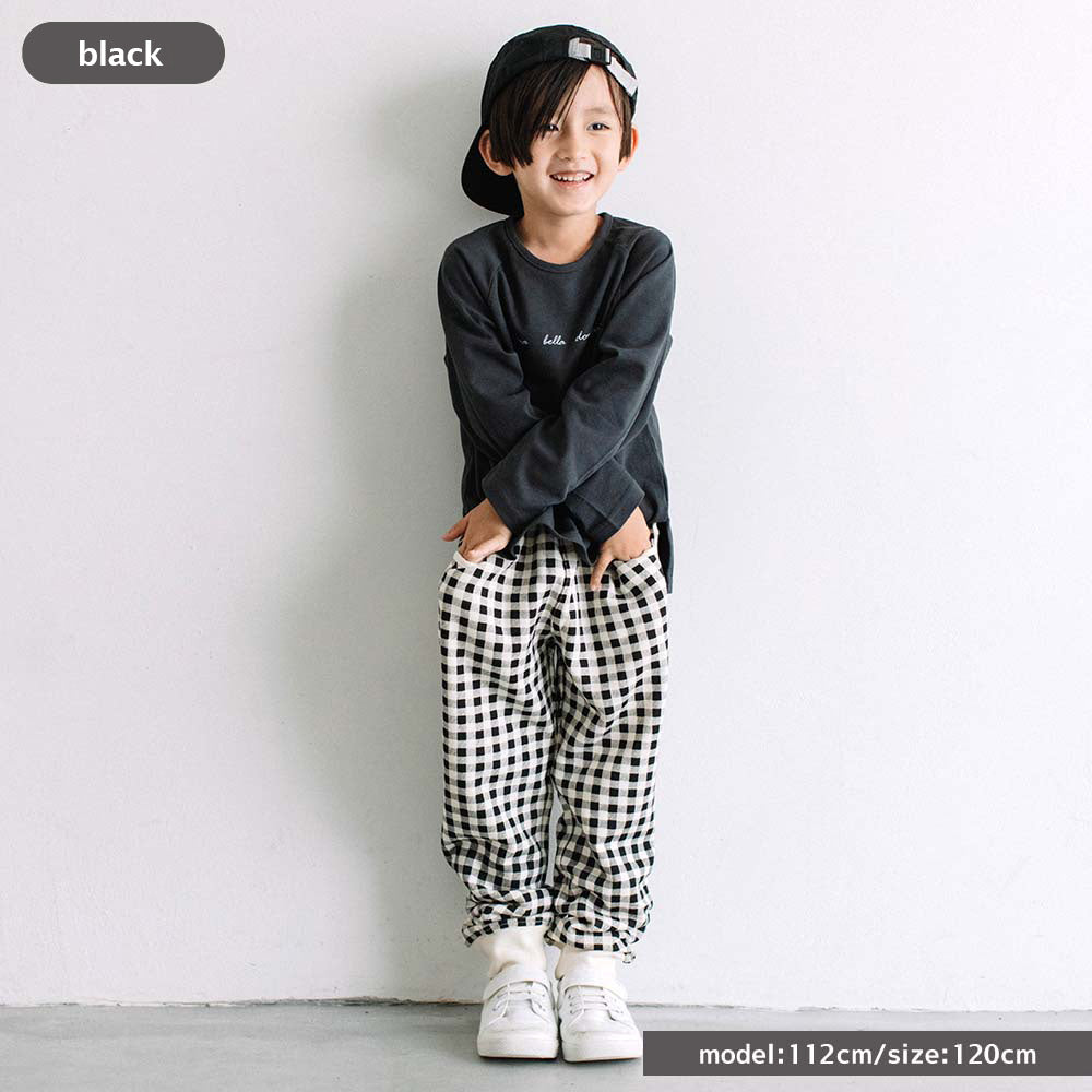 【SALE】 [t.] チェック柄 スウェット パンツ