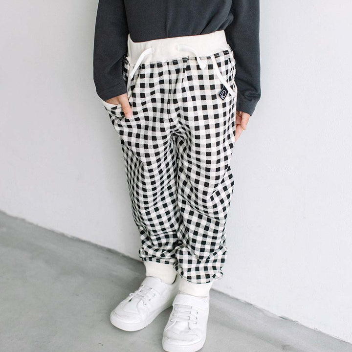 【SALE】 [t.] チェック柄 スウェット パンツ