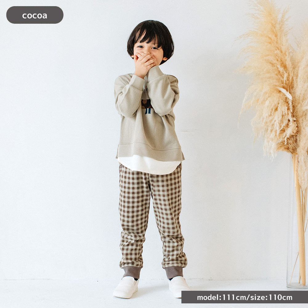 【SALE】 [t.] チェック柄 スウェット パンツ