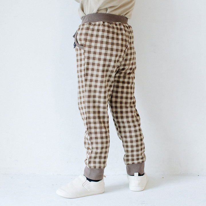 【SALE】 [t.] チェック柄 スウェット パンツ