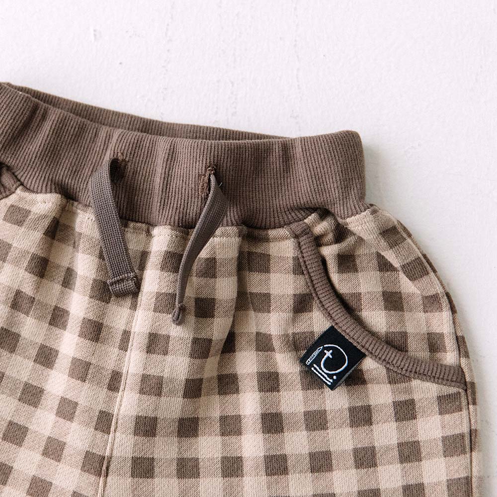 【SALE】 [t.] チェック柄 スウェット パンツ