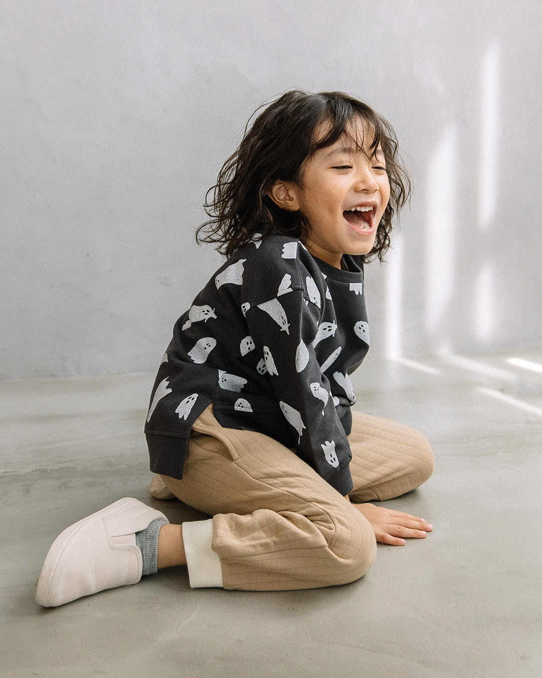 [t.] 裾リブ キルト パンツ