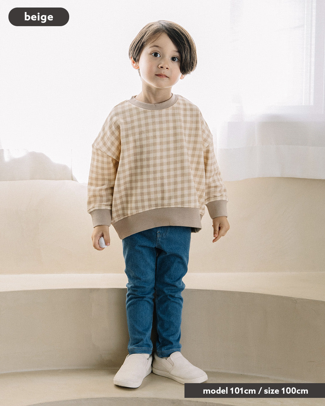 【新色追加】[t.] チェック柄 トレーナー