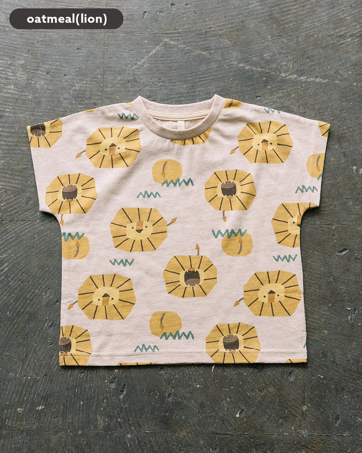 【TIMESALE】【新色追加】[t.] 総柄 ドルマン 半袖 Tシャツ
