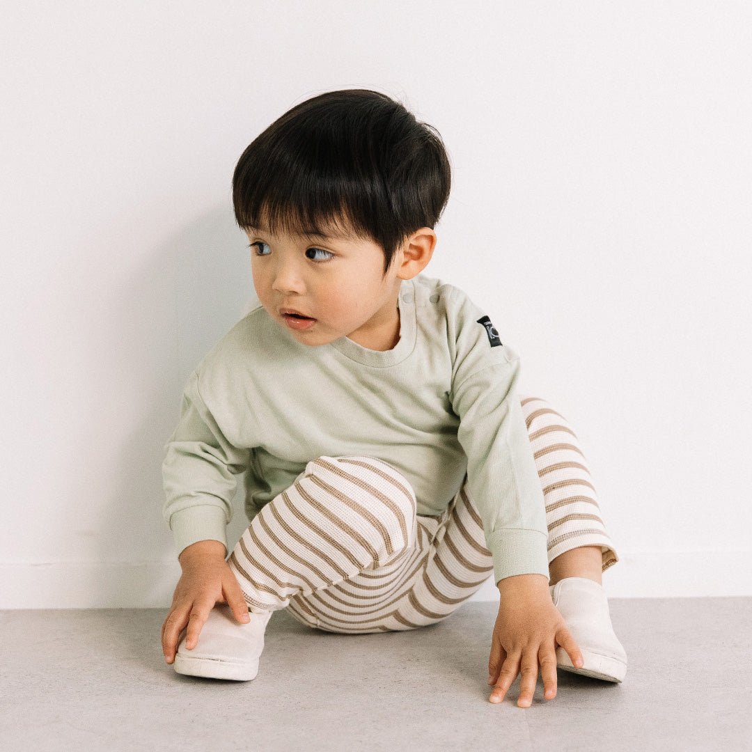 [t.] 無地 袖リブ 長袖 Tシャツ