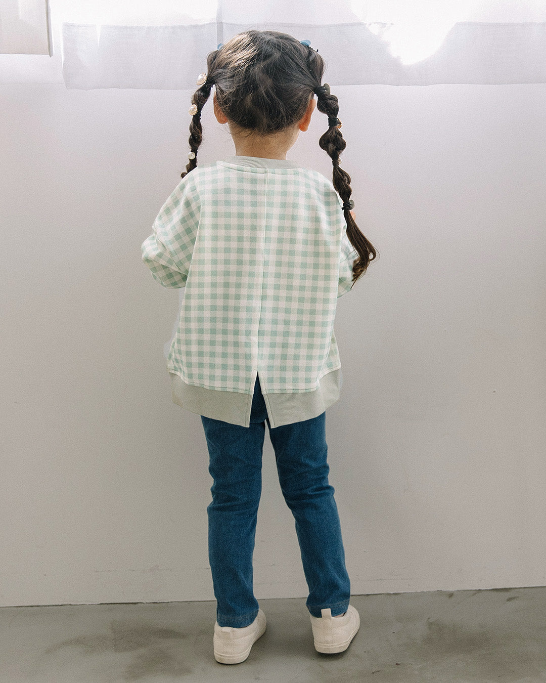 【新色追加】[t.] チェック柄 トレーナー