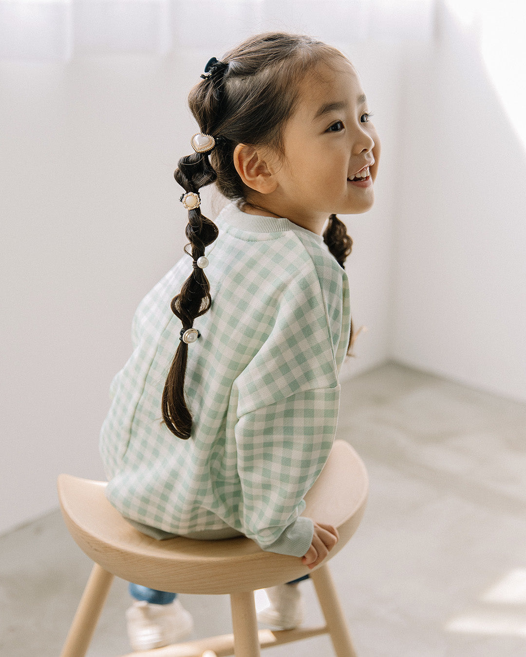 【新色追加】[t.] チェック柄 トレーナー