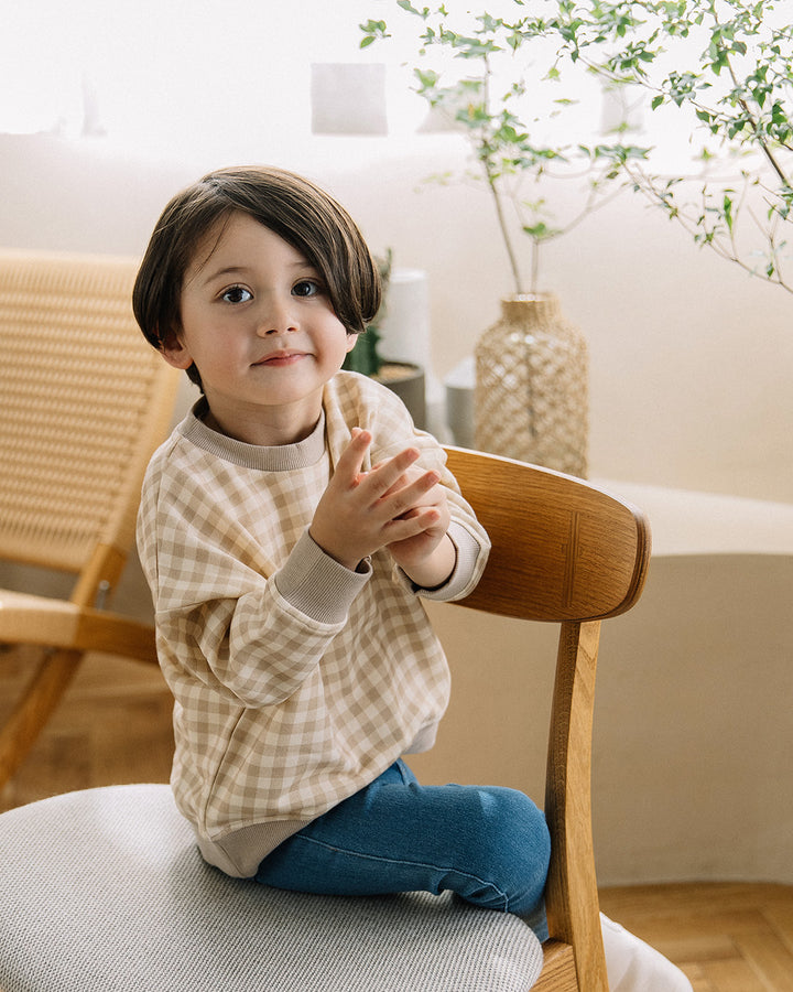 【新色追加】[t.] チェック柄 トレーナー