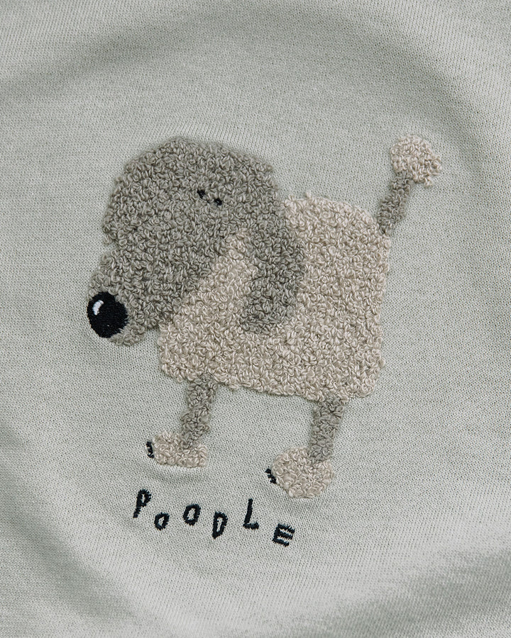 【新色追加】[t.] サガラ 刺繍 切替 トレーナー