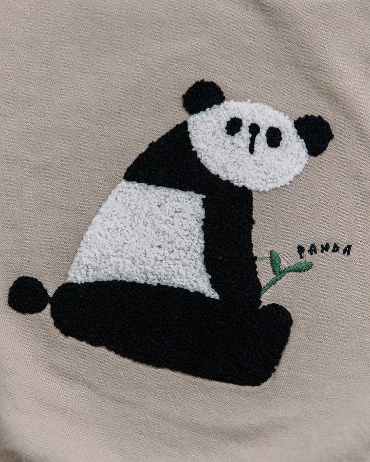 【新色追加】[t.] サガラ 刺繍 切替 トレーナー