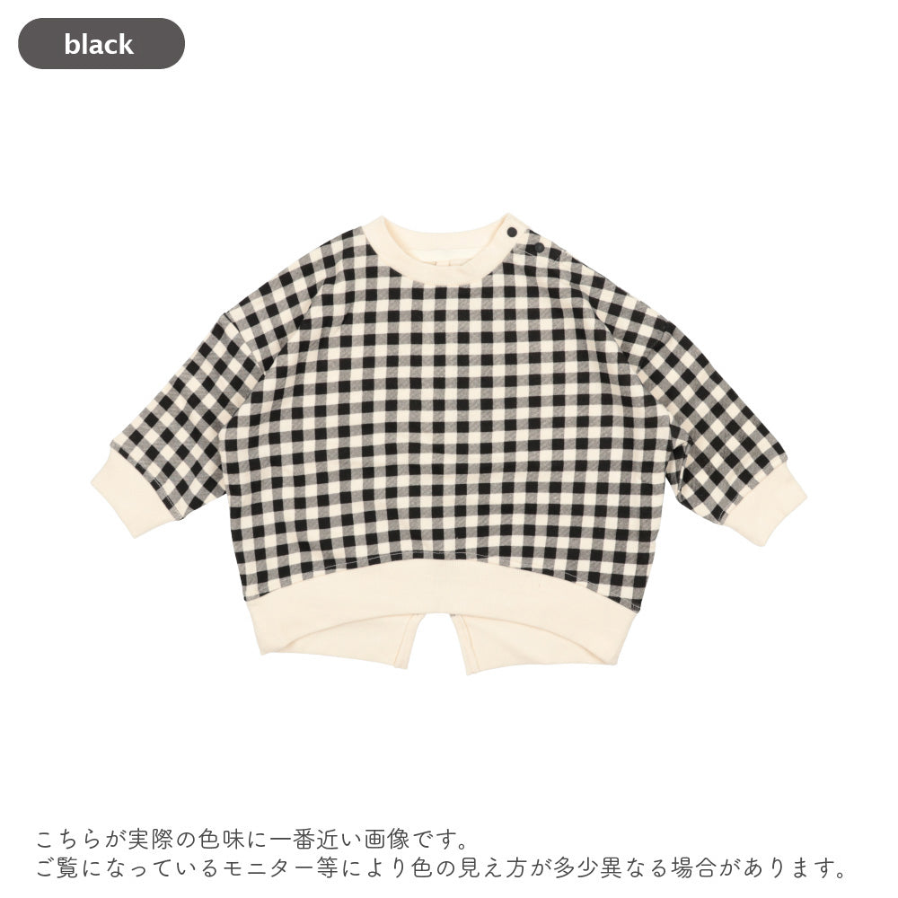 【新色追加】[t.] チェック柄 トレーナー