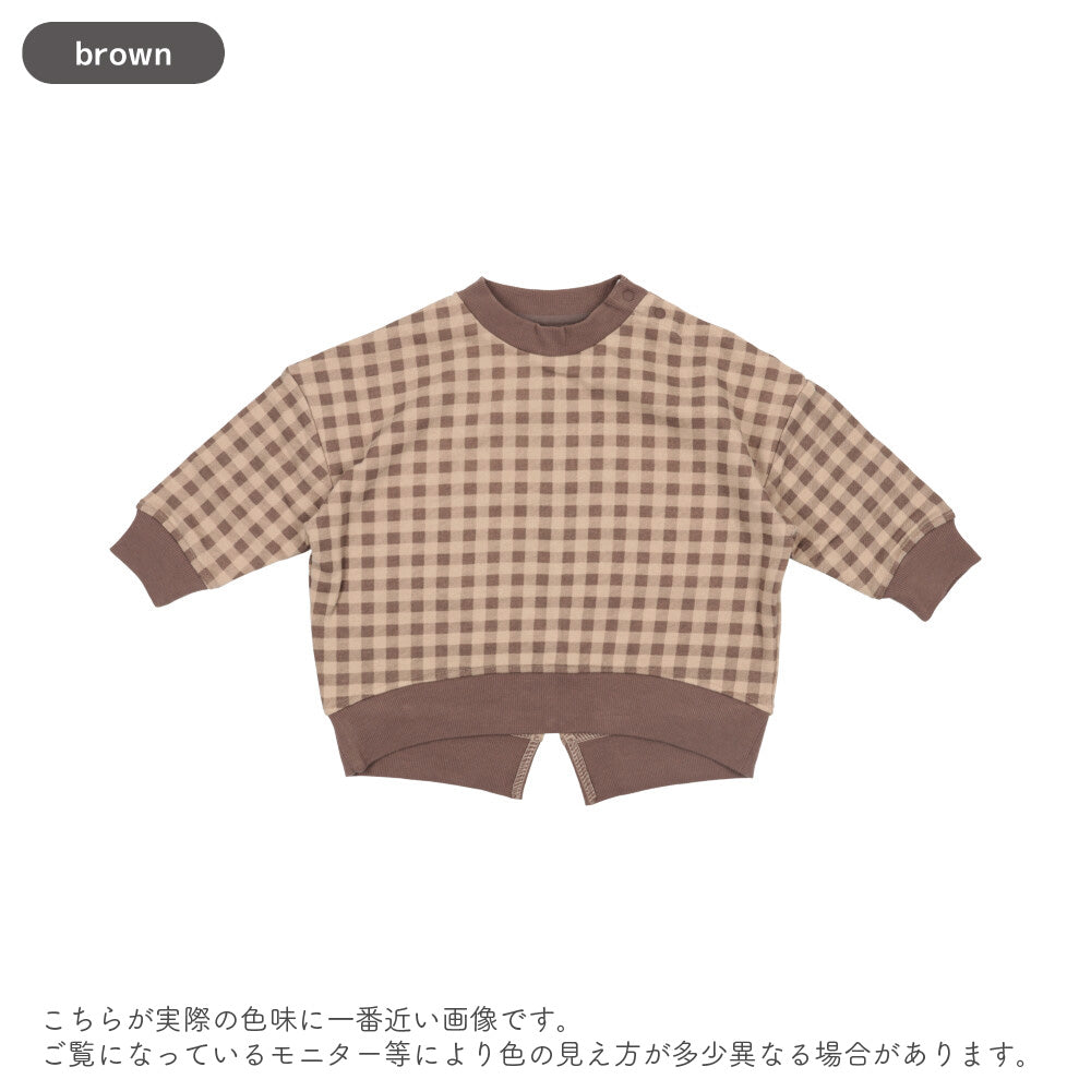 【新色追加】[t.] チェック柄 トレーナー