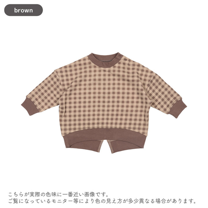 【新色追加】[t.] チェック柄 トレーナー